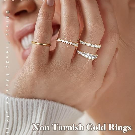 Fashion Oval Zirconia Ladies Four-piece Set for women ring