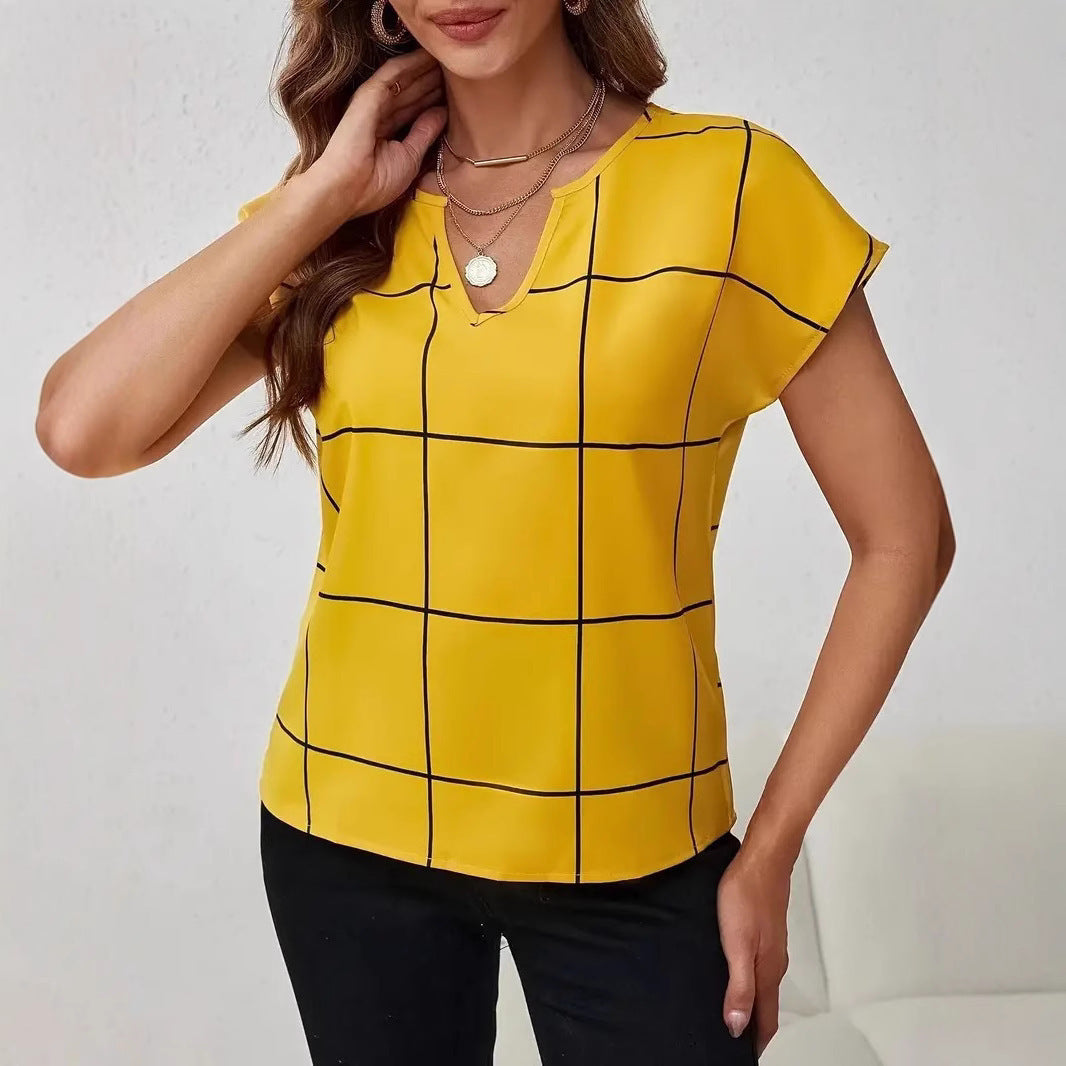 Korean-style Loose Casual Striped Printed Fashionable Top