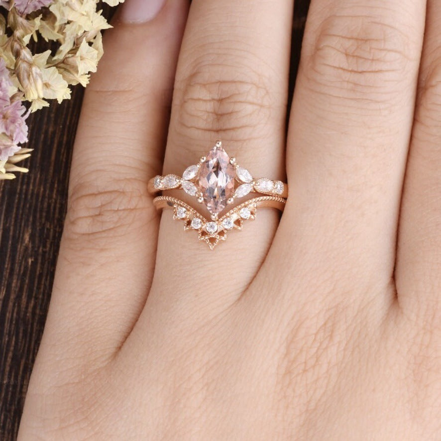 European And American Rose Flower Shape for women ring
