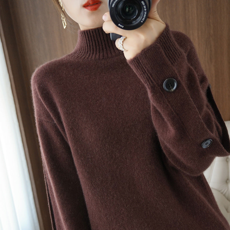 Women's Solid Color sweater FOR WINTER  Casual  Base Layer Sweater