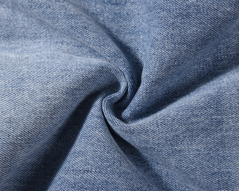 Patchwork Worn Cat Whiskers Denim Beggar Pants