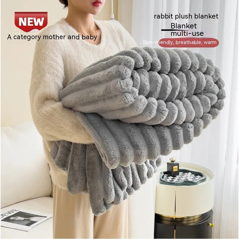 SOFT WIND BUBBLE VALVET BLANKET WARM
