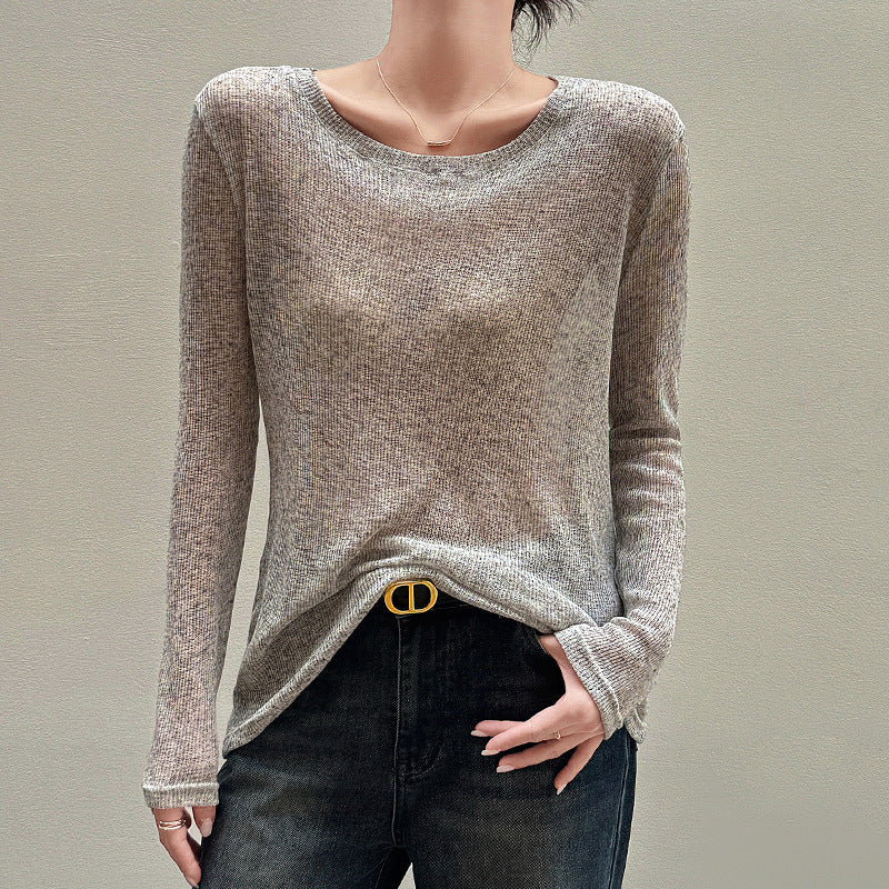 GIRLS & Women's Loose  Style High-grade Long-sleeved T-shirt