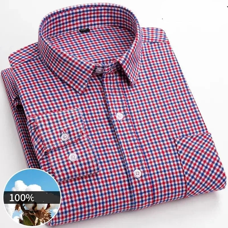 🖤 KK BRAND Men’s Classic Plaid Flannel Shirt – Smart Casual Comfort in Timeless Style 🖤 | 2025