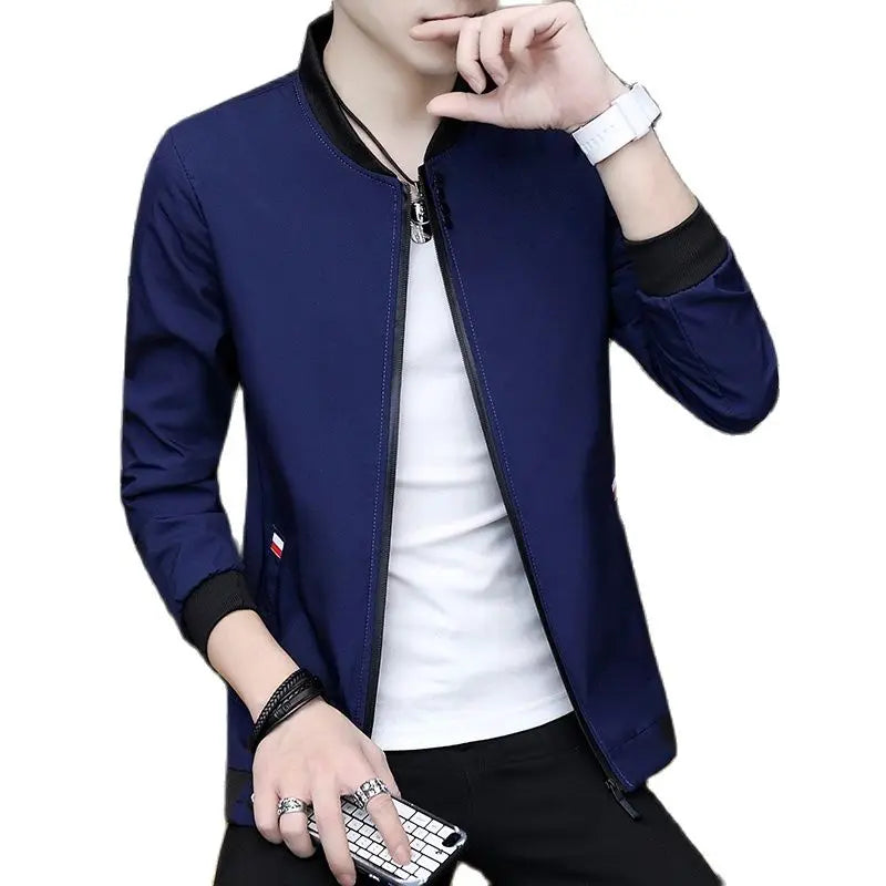 🧥 KK BRAND: Men’s Soft Blend Zip-Up Jacket – Smart Style for Spring  Autumn 2025🧥