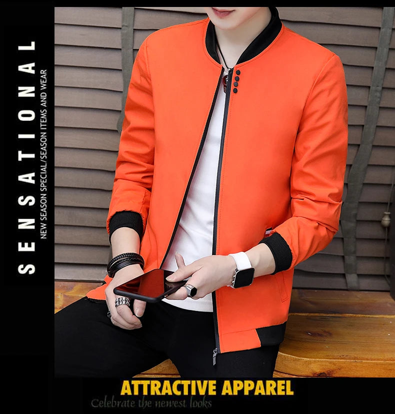 🧥 KK BRAND: Men’s Soft Blend Zip-Up Jacket – Smart Style for Spring  Autumn 2025🧥