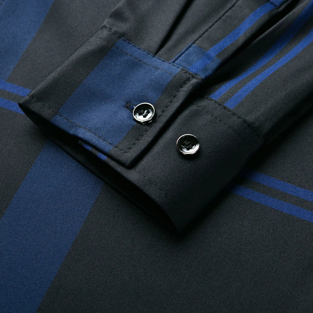 ✨ BY KK BRAND MEN’S STRIPED CHECKERED SHIRT – ALL SEASONS  SHARP BROADCLOTH TEXTURE | MODERN CHECKERED STYLE | 2025