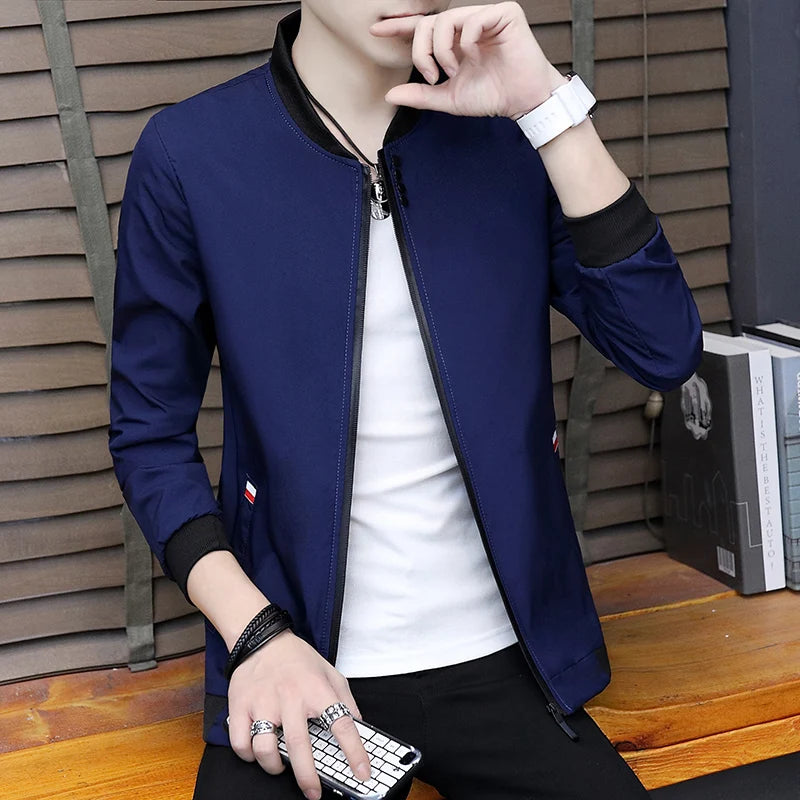 🧥 KK BRAND: Men’s Soft Blend Zip-Up Jacket – Smart Style for Spring  Autumn 2025🧥