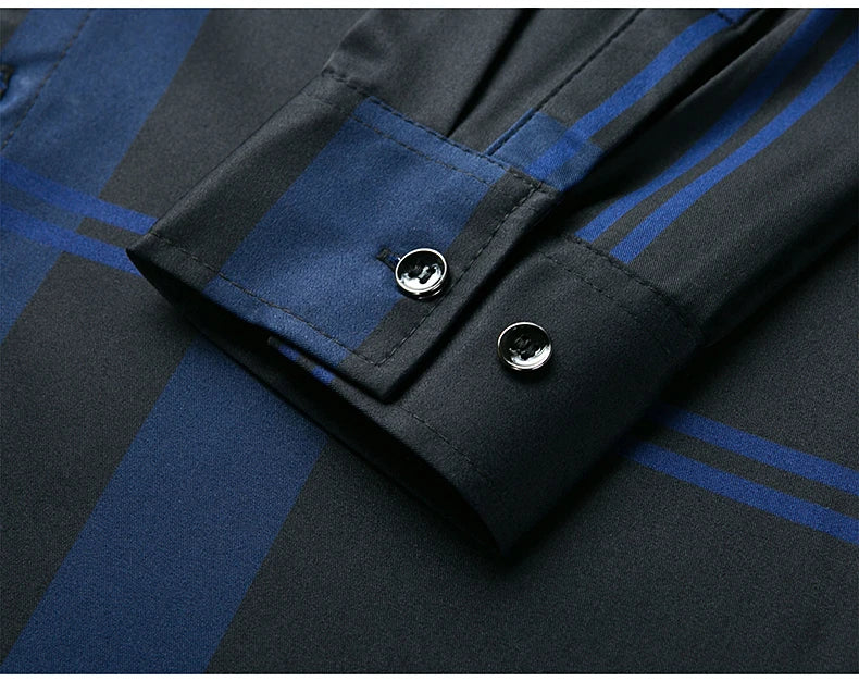 ✨ BY KK BRAND MEN’S STRIPED CHECKERED SHIRT – ALL SEASONS  SHARP BROADCLOTH TEXTURE | MODERN CHECKERED STYLE | 2025