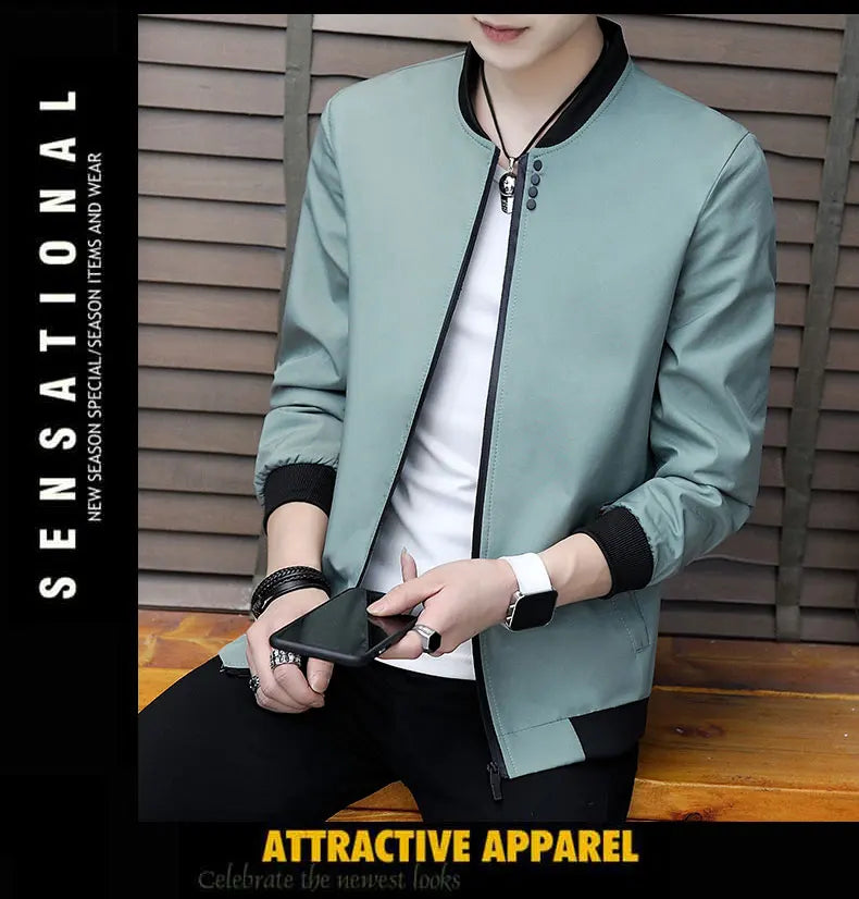 🧥 KK BRAND: Men’s Soft Blend Zip-Up Jacket – Smart Style for Spring  Autumn 2025🧥