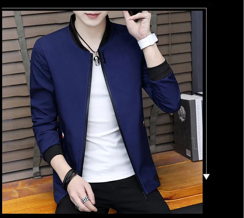 🧥 KK BRAND: Men’s Soft Blend Zip-Up Jacket – Smart Style for Spring  Autumn 2025🧥