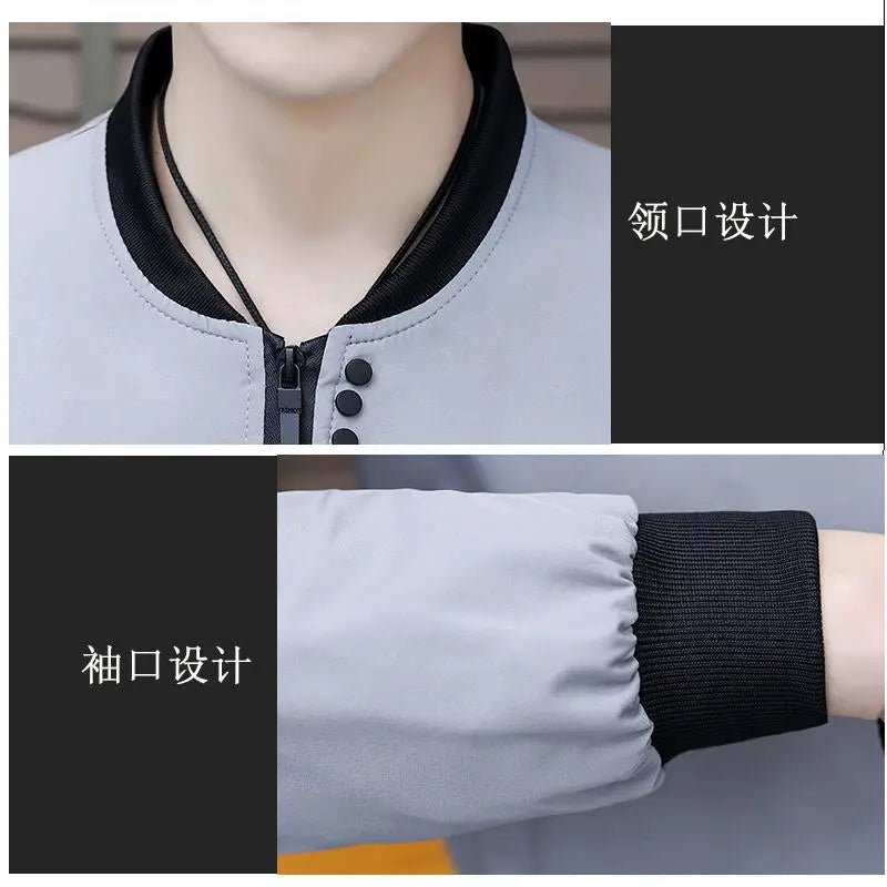 🧥 KK BRAND: Men’s Soft Blend Zip-Up Jacket – Smart Style for Spring  Autumn 2025🧥