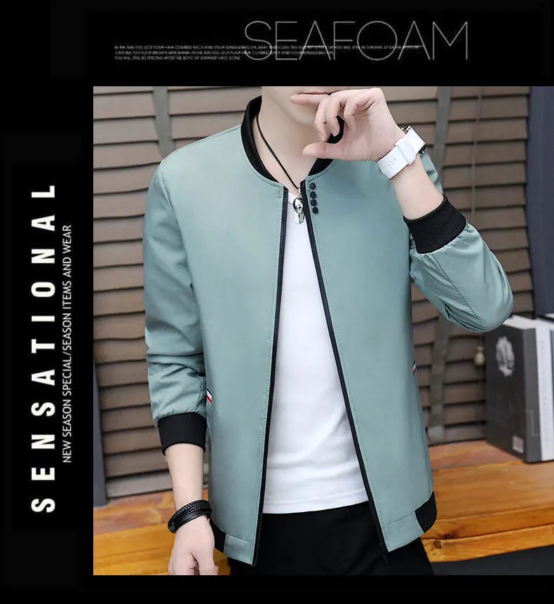 🧥 KK BRAND: Men’s Soft Blend Zip-Up Jacket – Smart Style for Spring  Autumn 2025🧥