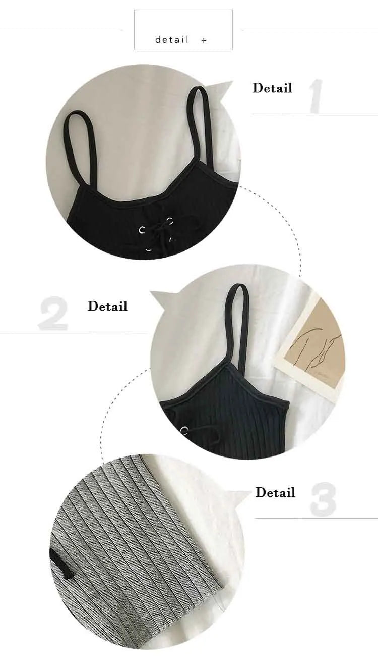 KK BRAND – Women’s Cotton Strap Half Body Vest with Ribbon Detail | Summer 2025