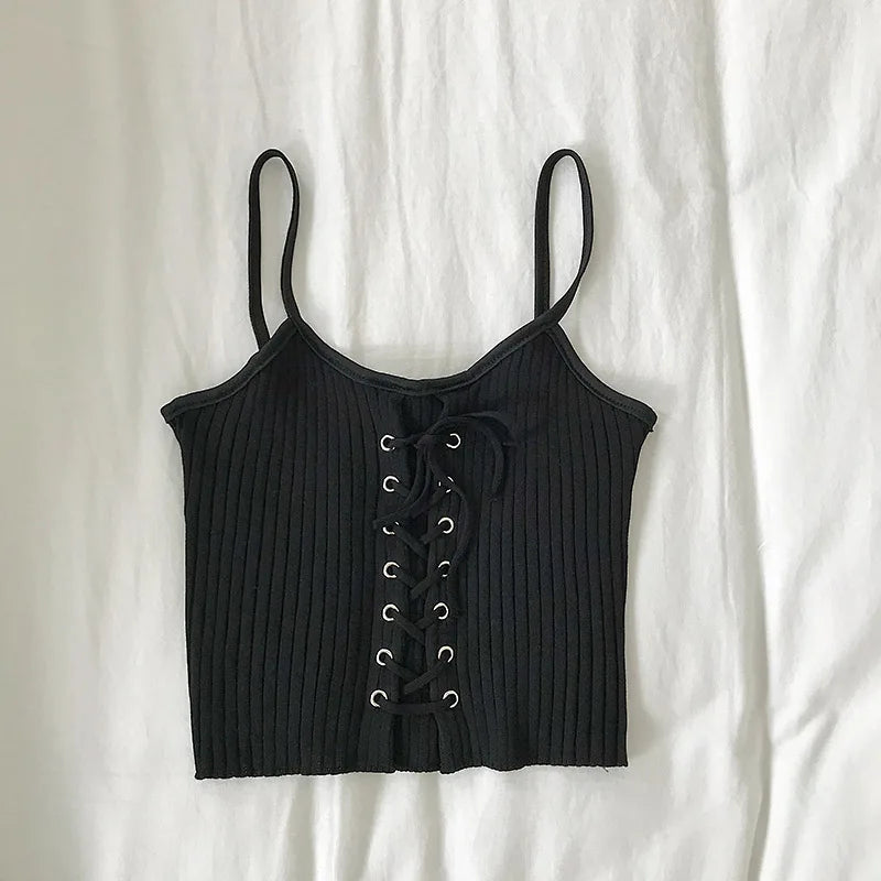 KK BRAND – Women’s Cotton Strap Half Body Vest with Ribbon Detail | Summer 2025