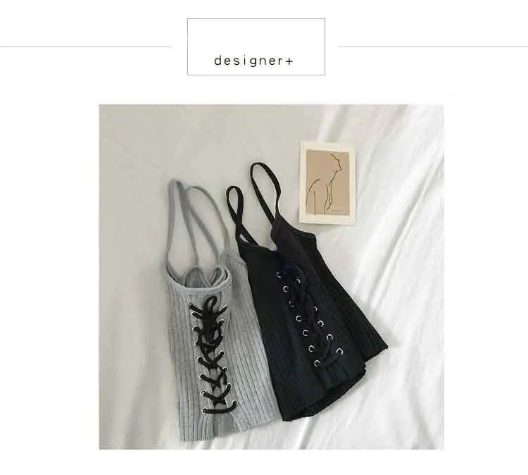 KK BRAND – Women’s Cotton Strap Half Body Vest with Ribbon Detail | Summer 2025