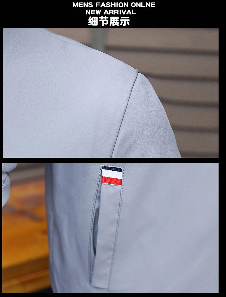 🧥 KK BRAND: Men’s Soft Blend Zip-Up Jacket – Smart Style for Spring  Autumn 2025🧥