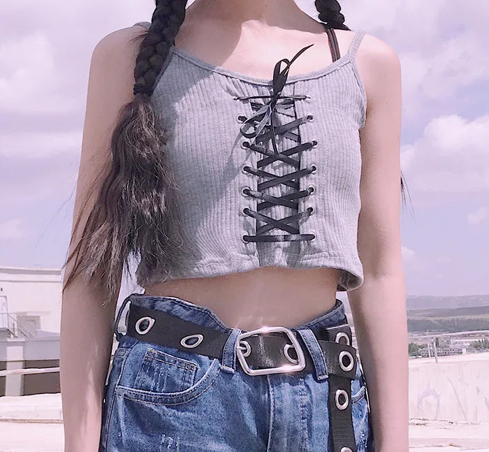 KK BRAND – Women’s Cotton Strap Half Body Vest with Ribbon Detail | Summer 2025