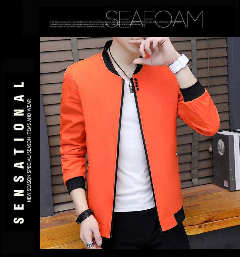 🧥 KK BRAND: Men’s Soft Blend Zip-Up Jacket – Smart Style for Spring  Autumn 2025🧥
