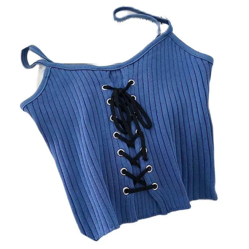 KK BRAND – Women’s Cotton Strap Half Body Vest with Ribbon Detail | Summer 2025