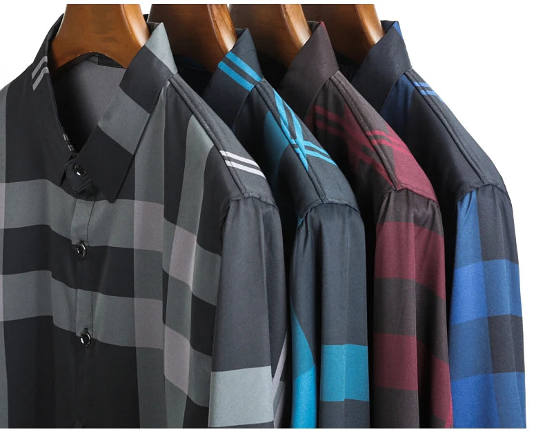 ✨ BY KK BRAND MEN’S STRIPED CHECKERED SHIRT – ALL SEASONS  SHARP BROADCLOTH TEXTURE | MODERN CHECKERED STYLE | 2025