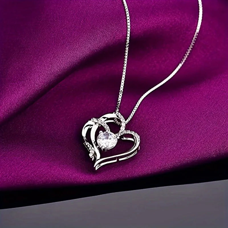 💖 KK BRAND | Women’s Heart Pendant Necklace – Cute, Romantic &Timeless  Elegant Heart Zircon Necklace 💖  | 2025