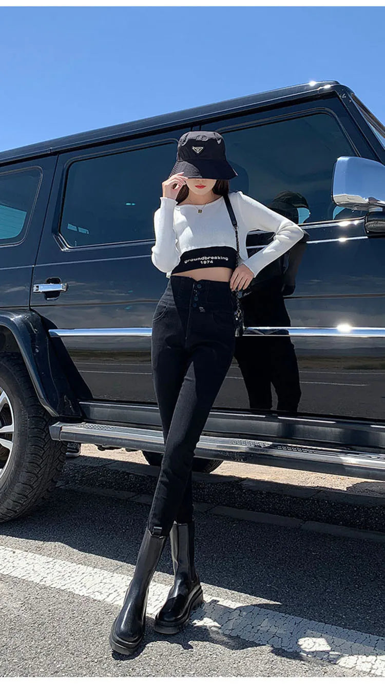 ✨ KK BRAND LIGHT BLUE & LIGHT BLACK CURVE FIT DENIM JEANS FOR WOMEN | 2025