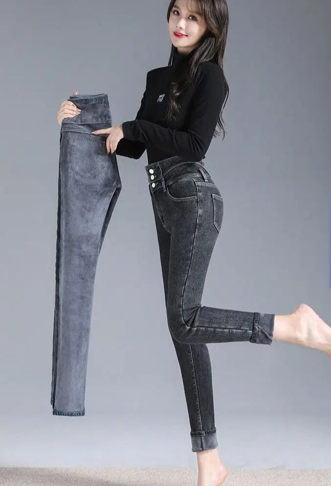 ✨ KK BRAND HIGH-WAIST VINTAGE DENIM JEANS FOR WOMEN |WINTER 2025