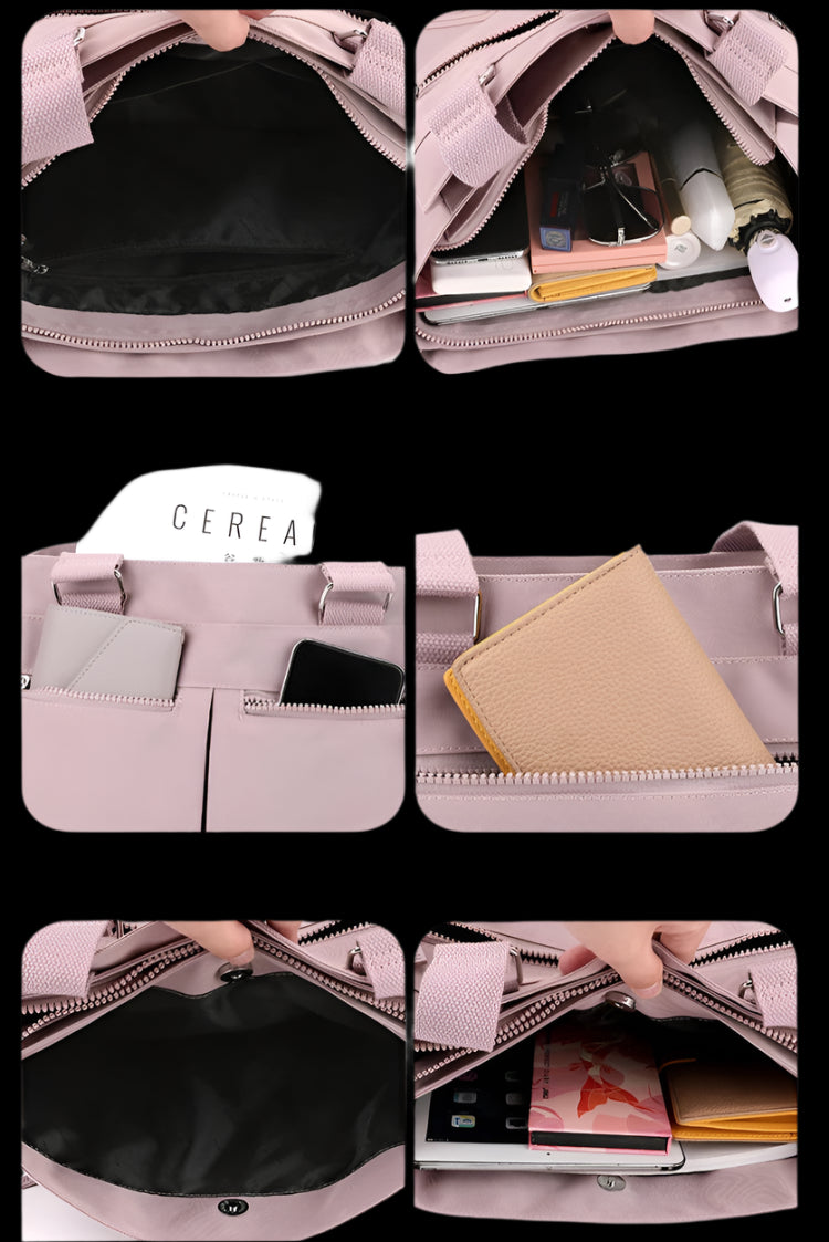 👜 KK BRAND – Leather-Nylon Shoulder Tote Bag Where Elegance Meets Everyday Function 2025