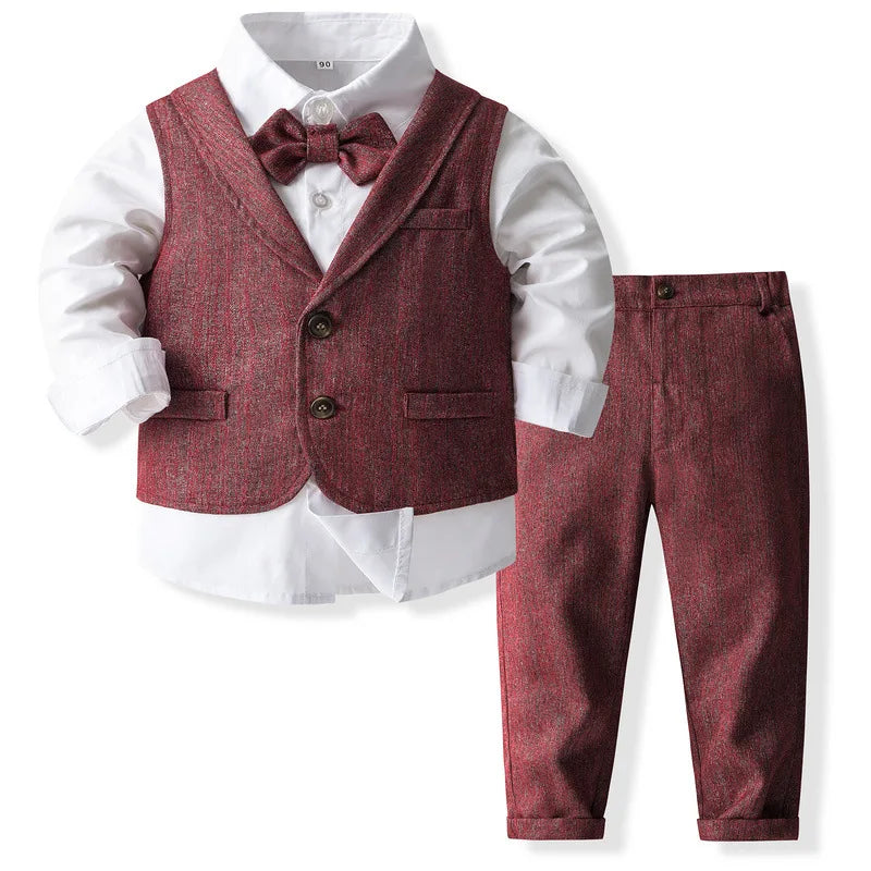 KK BRAND -Kids’ 3-Piece Gentleman Suit Set –  For birthdays, weddings, or special family events 2025