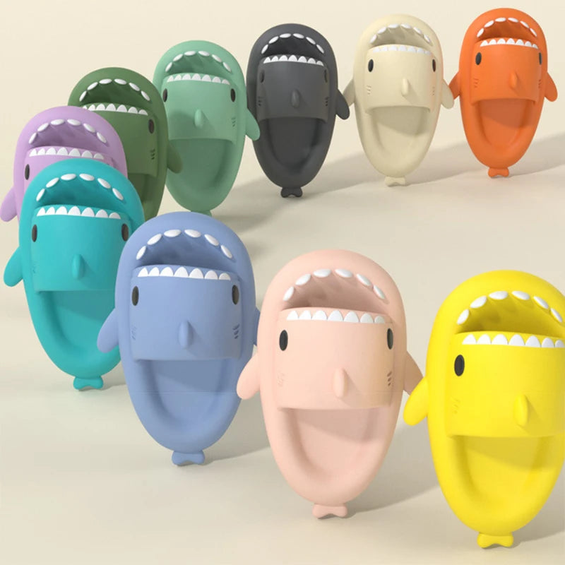 KKBRAND Shark Slides – Funny & Cozy Open-Toe Slippers for Daily Use