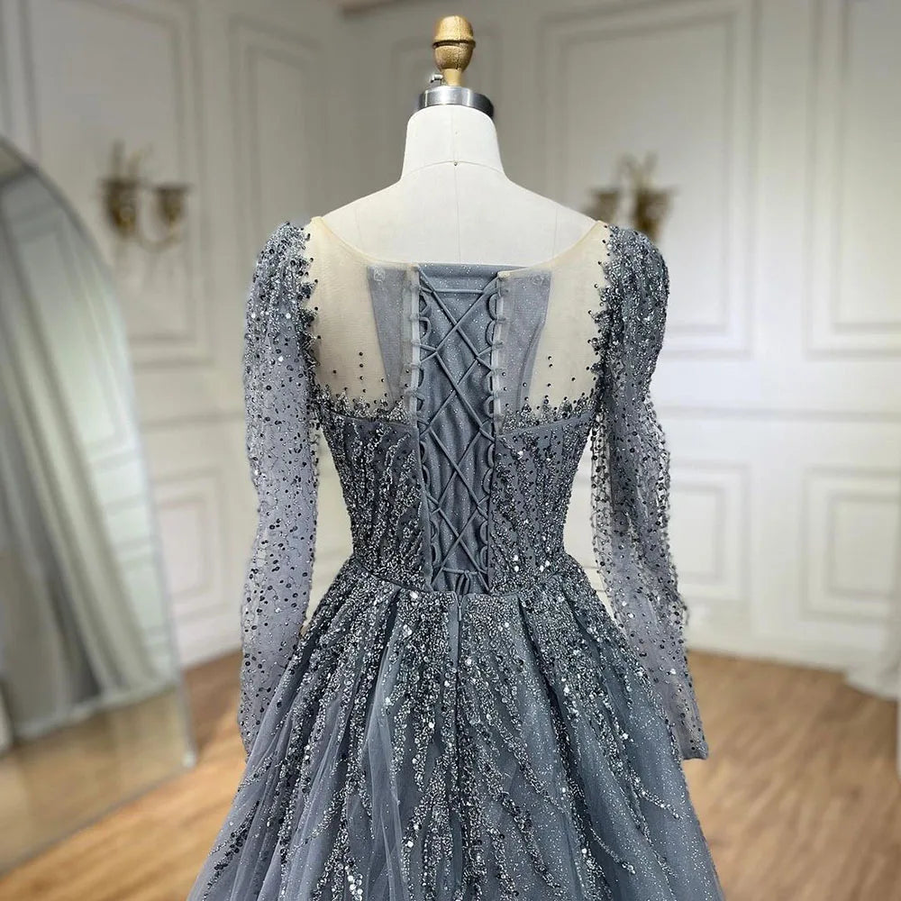 💫 Exquisite Full-Sleeve Tulle A-Line Dress – KK BRAND Signature Elegance  women and girls who appreciate timeless beauty. 2025