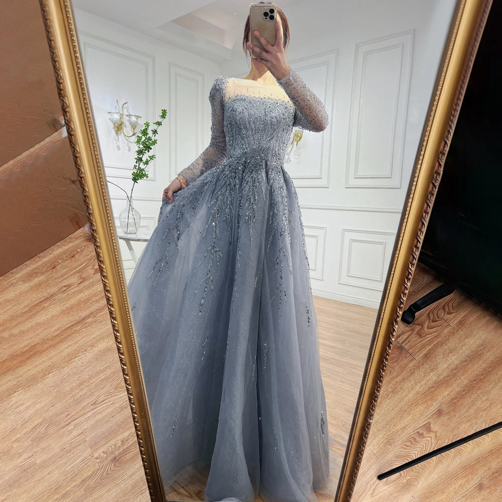 💫 Exquisite Full-Sleeve Tulle A-Line Dress – KK BRAND Signature Elegance  women and girls who appreciate timeless beauty. 2025