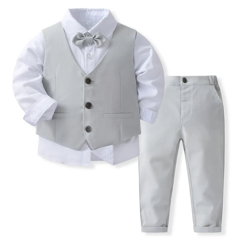 KK BRAND -Kids’ 3-Piece Gentleman Suit Set –  For birthdays, weddings, or special family events 2025