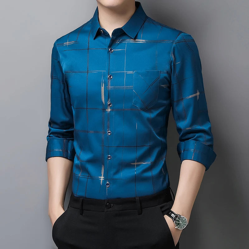 🖤 KK BRAND Men’s Check Design Smart Casual Shirt – The Elevated All-Season Classic 🖤 | 2025