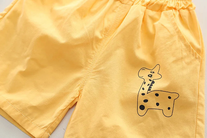 KK BRAND – Stylish & Comfortable Kids' Wear Cartoon Printed Summer T-Shirt & Shorts 2 PIECE Set | 2025