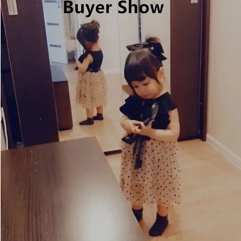 KK BRAND BLACK & PINK SKIRT + SHIRT SET FOR BABY GIRLS | SUMMER & SCHOOLWEAR STYLE | AGES 1–3 YEARS | 2025