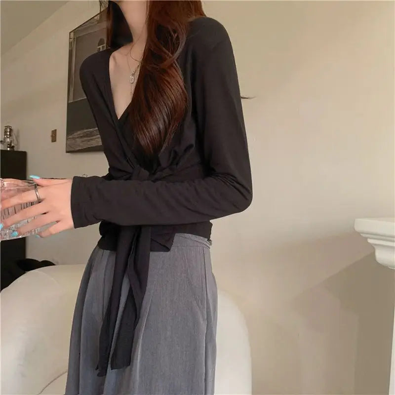 🌿 KK BRAND V-NECK BATIK COTTON CROP TOPS T.SHIRT – COTTON COMFORT. TROPICAL TEXTURE. CAREFREE ENERGY | 2025