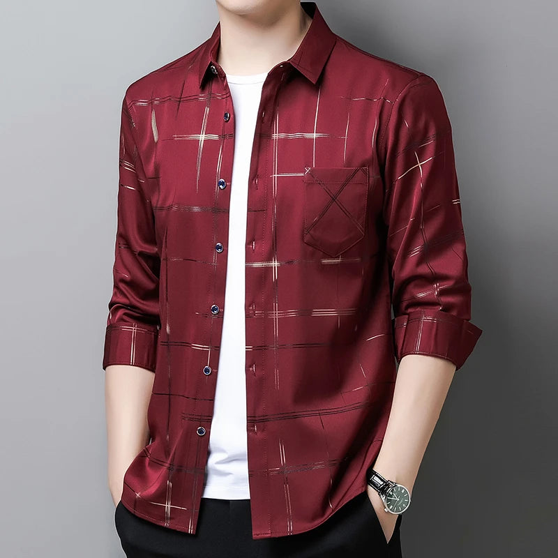 🖤 KK BRAND Men’s Check Design Smart Casual Shirt – The Elevated All-Season Classic 🖤 | 2025