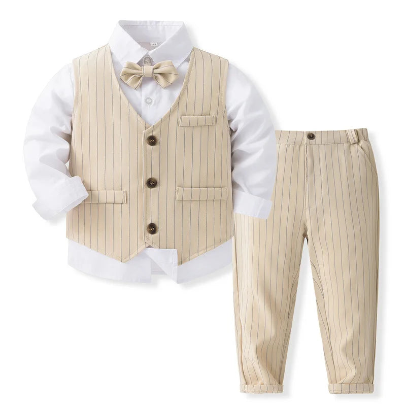 KK BRAND -Kids’ 3-Piece Gentleman Suit Set –  For birthdays, weddings, or special family events 2025