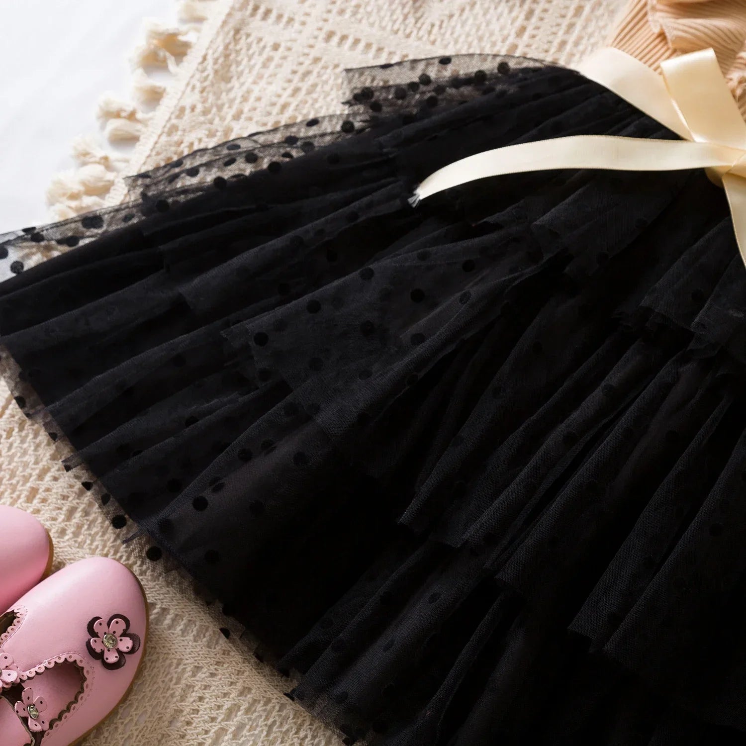 KK BRAND BLACK & PINK SKIRT + SHIRT SET FOR BABY GIRLS | SUMMER & SCHOOLWEAR STYLE | AGES 1–3 YEARS | 2025