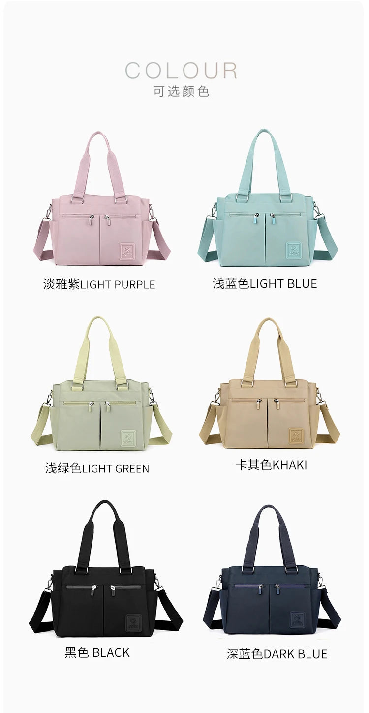 👜 KK BRAND – Leather-Nylon Shoulder Tote Bag Where Elegance Meets Everyday Function 2025