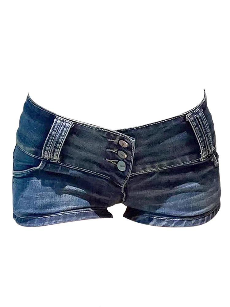 ✨ KK BRAND BLUE MID-WAIST SKINNY DENIM SHORTS FOR GIRLS & WOMEN | 2025