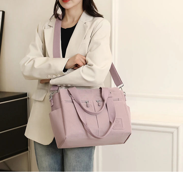 👜 KK BRAND – Leather-Nylon Shoulder Tote Bag Where Elegance Meets Everyday Function 2025