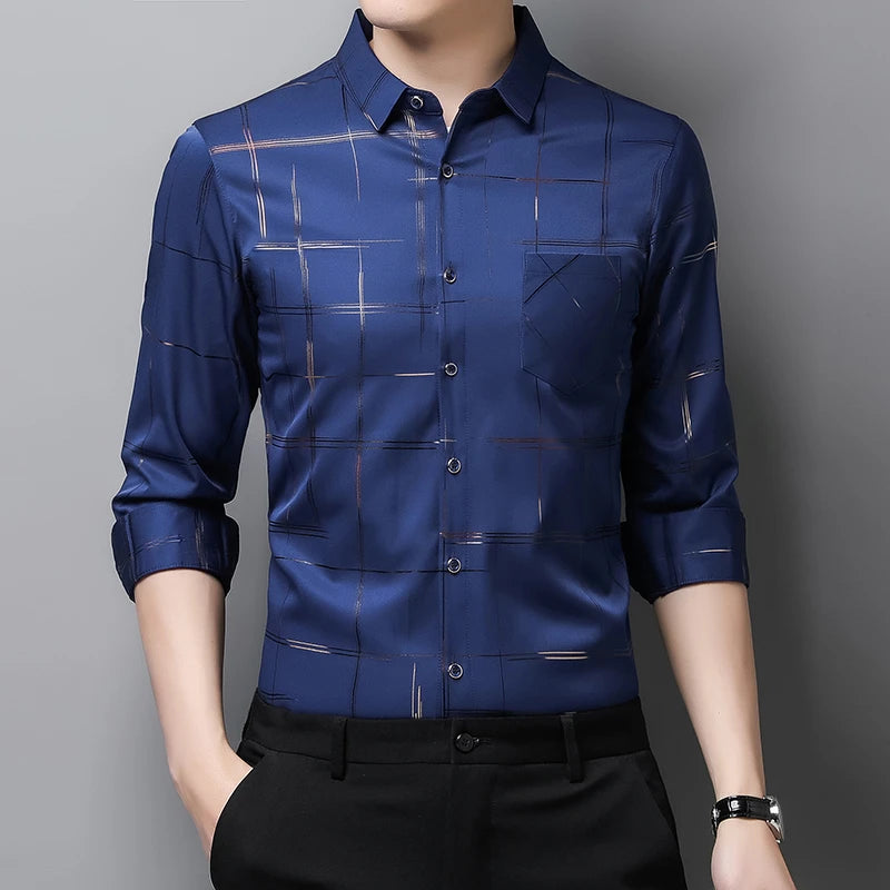 🖤 KK BRAND Men’s Check Design Smart Casual Shirt – The Elevated All-Season Classic 🖤 | 2025