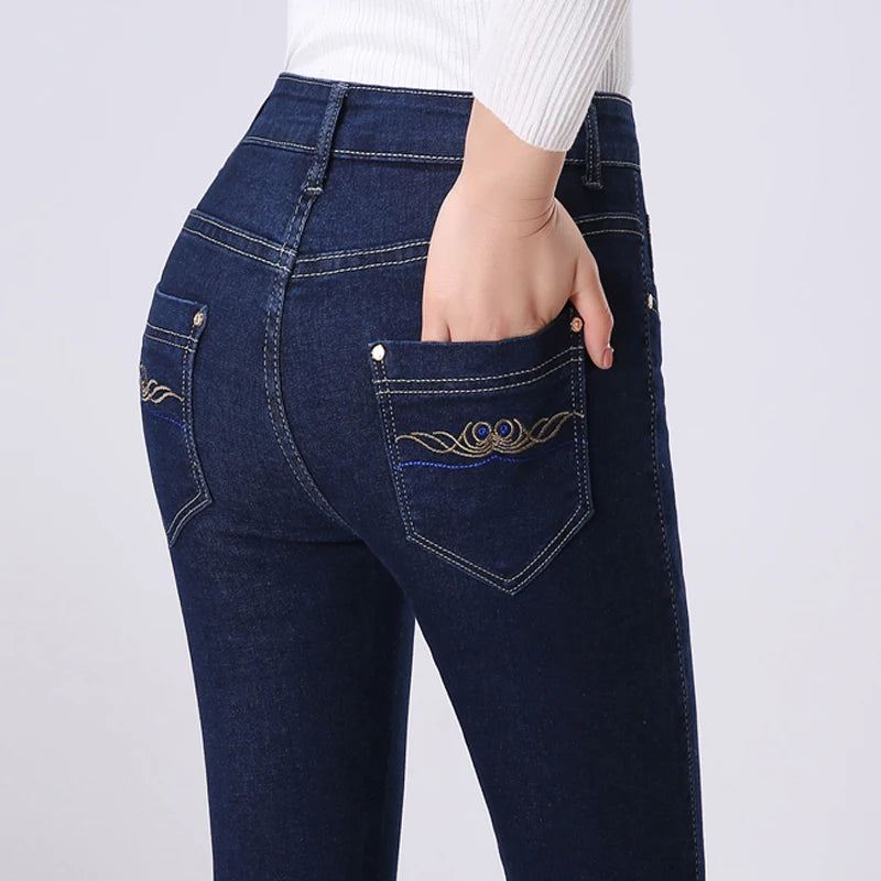 👖 KK BRAND | WOMEN'S DENIM REDEFINED LUXE STRETCH HIGH-WAISTED STRAIGHT JEANS | 2025