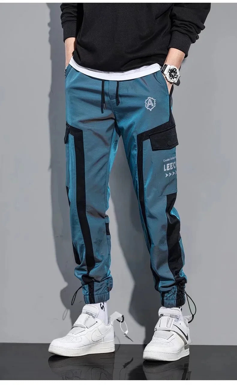 🔥 ✨ KK BRAND BLACK & CONTRAST BLUE CARGO TROUSERS FOR MEN | 2025