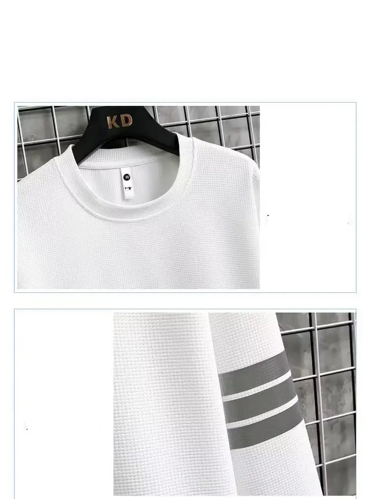 ✨ KK BRAND MEN’S WHITE STRIPE TRACK SUIT SET | COTTON WARM BLEND |  2025 EDITION