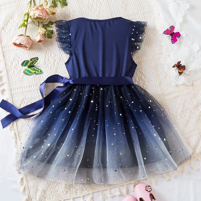 🌸 Elegant Mesh Dress for Girls – BY KK BRAND  Cute & Comfy Summer Wear for Ages 2–6 Years | 2025