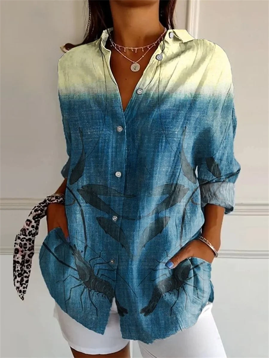 ✨ KK BRAND – Digital Multi-Printed Women's Casual Shirt ✨ FASHION OF 2025 COLLECTION DIGITAL 3D PRINTED SHIRT